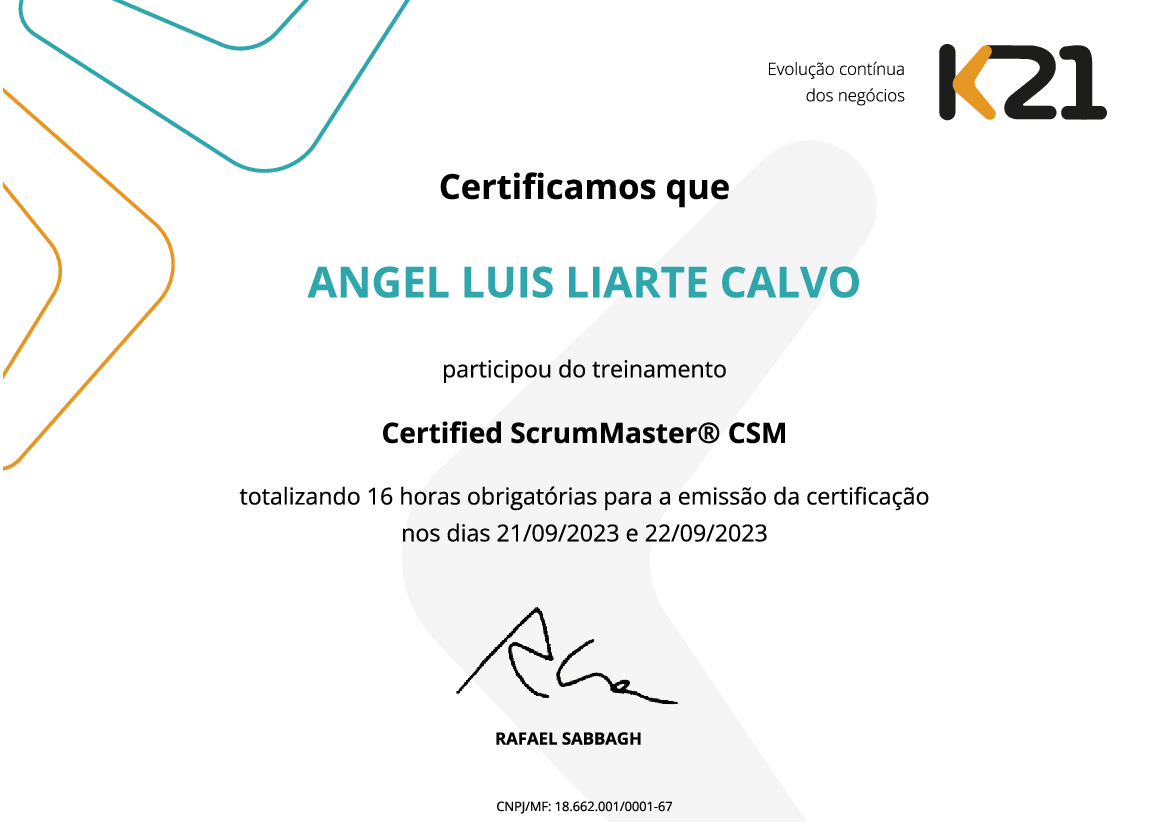 Certificado K21
